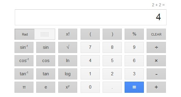 Google, калькулятор, поиск